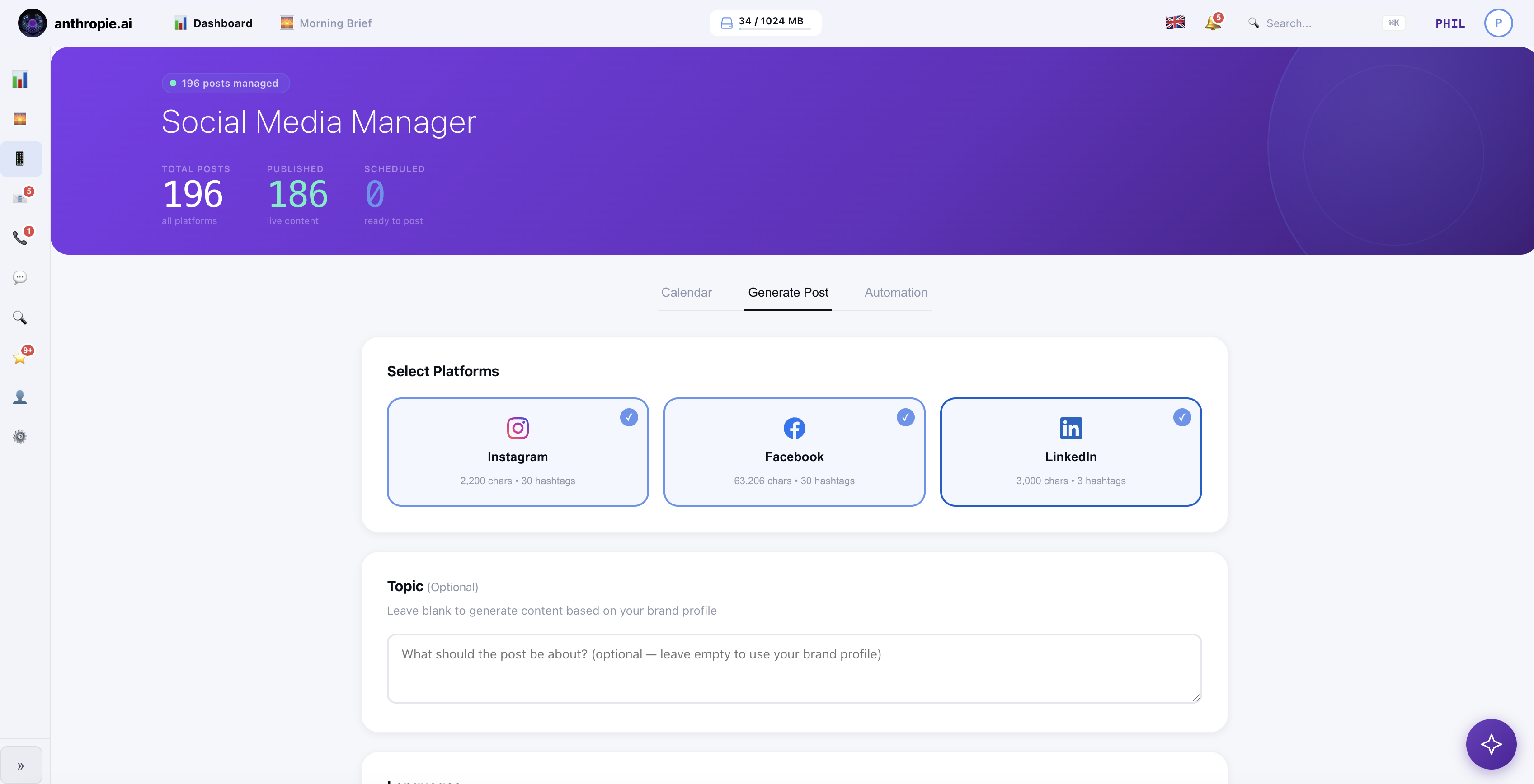 AI Social Media